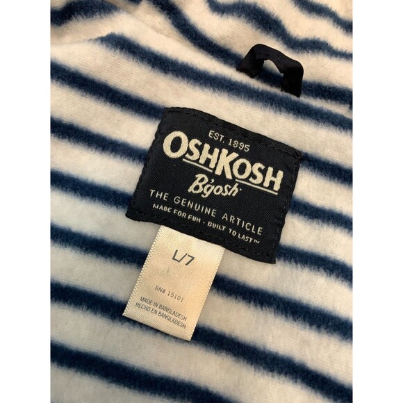 Oshkosh B'Gosh Jacket Boys L/7 Fleece Lined Midweight Windbreaker Colorblock - Picture 7 of 9